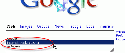 Delete Google search history
