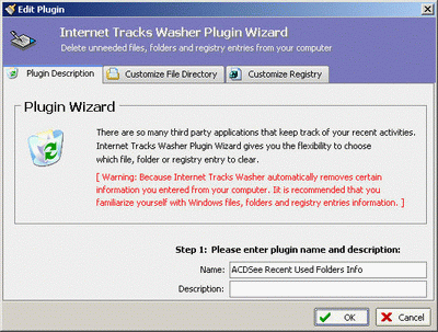 Internet Tracks Washer - Plugin Wizard