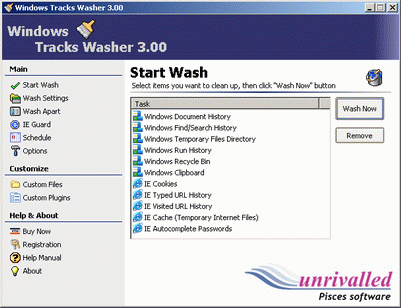 Windows Washer - One-click Delete Computer History, Delete Internet Cache